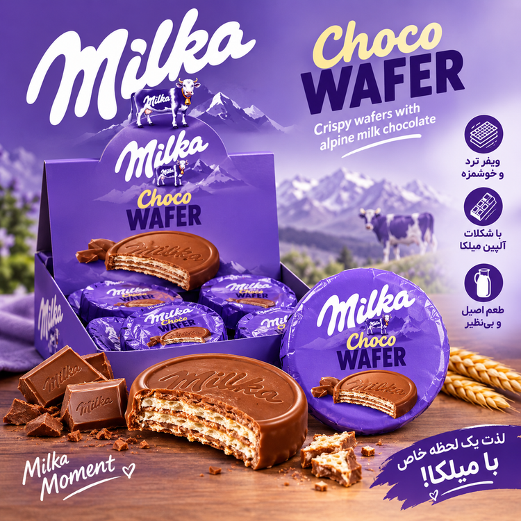 Milka Choco Waferشکلات میلکا