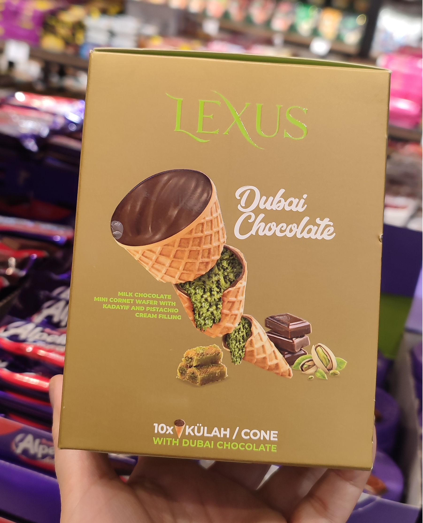 دبی چاکلت قیفی لکسوس | Lexus Dubai Chocolate Cone