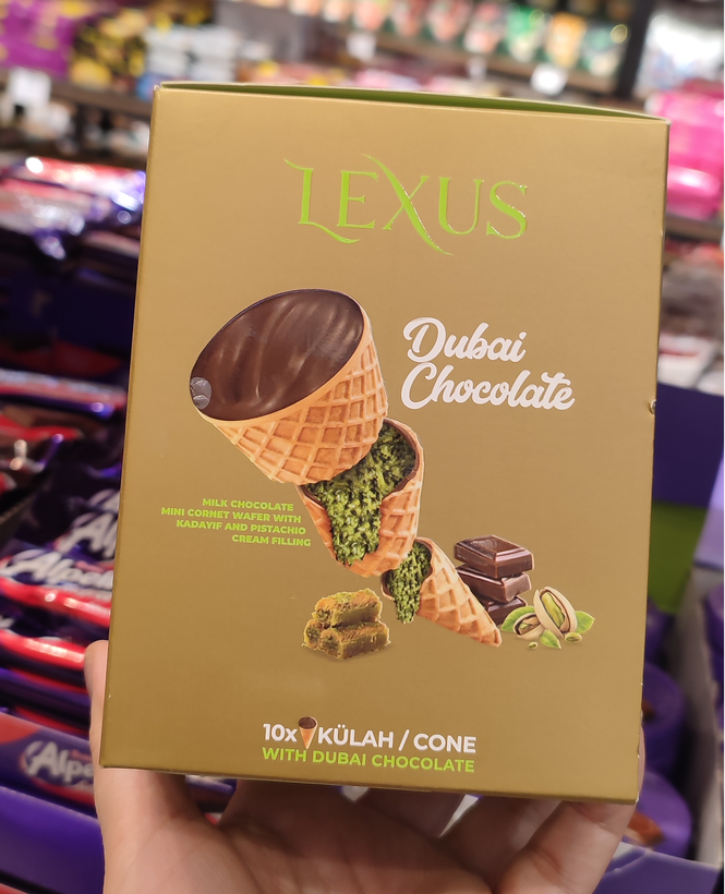 دبی چاکلت قیفی لکسوس | Lexus Dubai Chocolate Cone