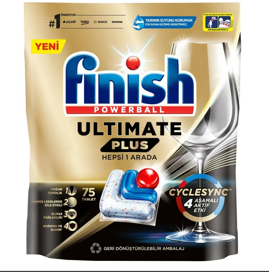 قرص ظرفشویی (فینیش) آلتیمیت پلاس 75 عددی finish ULTIMATE PLUS