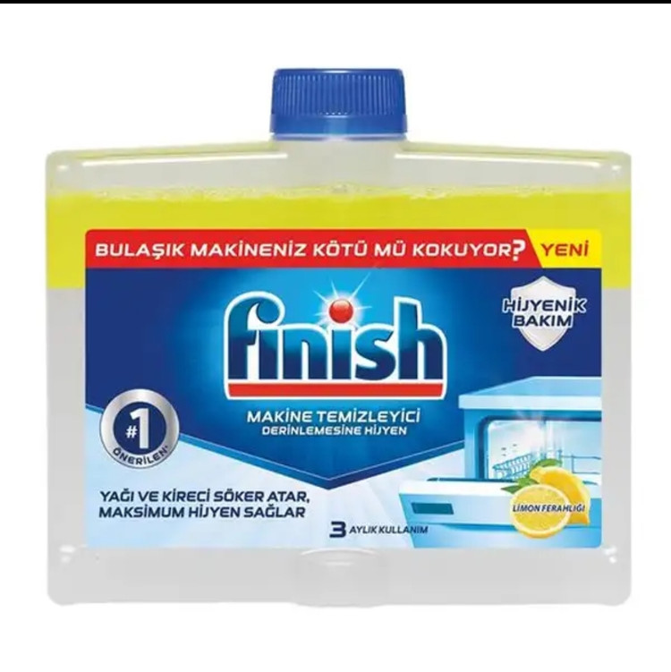 مایع جرم گیر ماشین ظرفشویی (فینیش) لیمویی 250 میل finish MAKINE TEMIZLEYICI