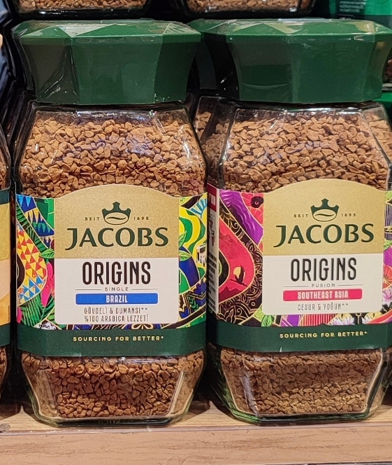 قهوه فوری جاکوبز Jacobs Origins در دو طعم آبی و صورتی95گرم