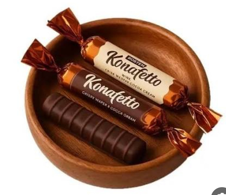 شکلات کانفت رولی شکلاتی روشن konafetto roshen گرمی1000