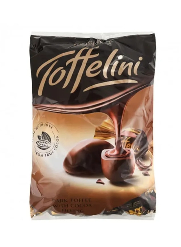 تافی مغزدار شکلاتی تلخ روشن Roshen مدل Toffelini ( بسته یک کیلویی )