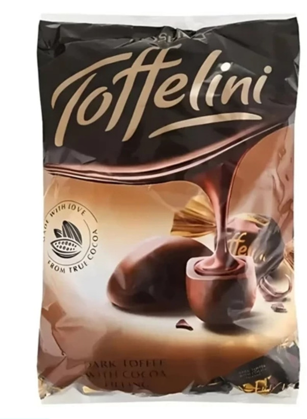 تافی مغزدار شکلاتی تلخ روشن Roshen مدل Toffelini ( بسته یک کیلویی )