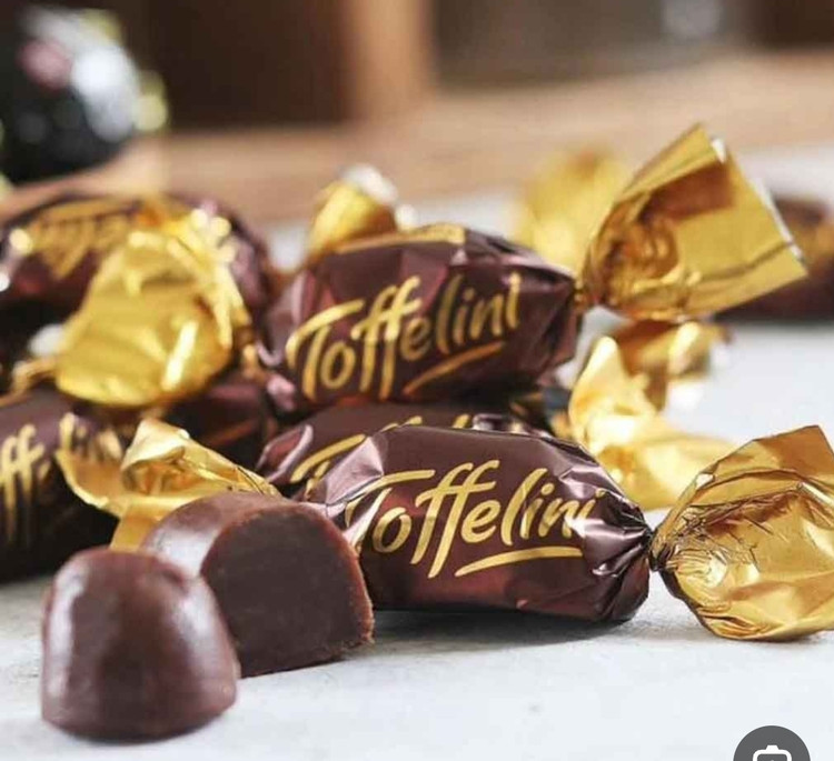 تافی مغزدار شکلاتی تلخ روشن Roshen مدل Toffelini ( بسته یک کیلویی )