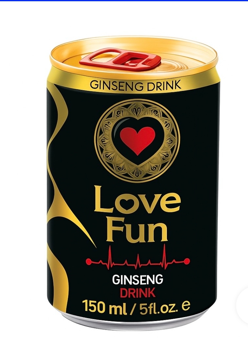 نوشیدنی انرژی‌زای لاو فان با عصاره جینسینگ (Love Fun Ginseng Drin)150میلی
